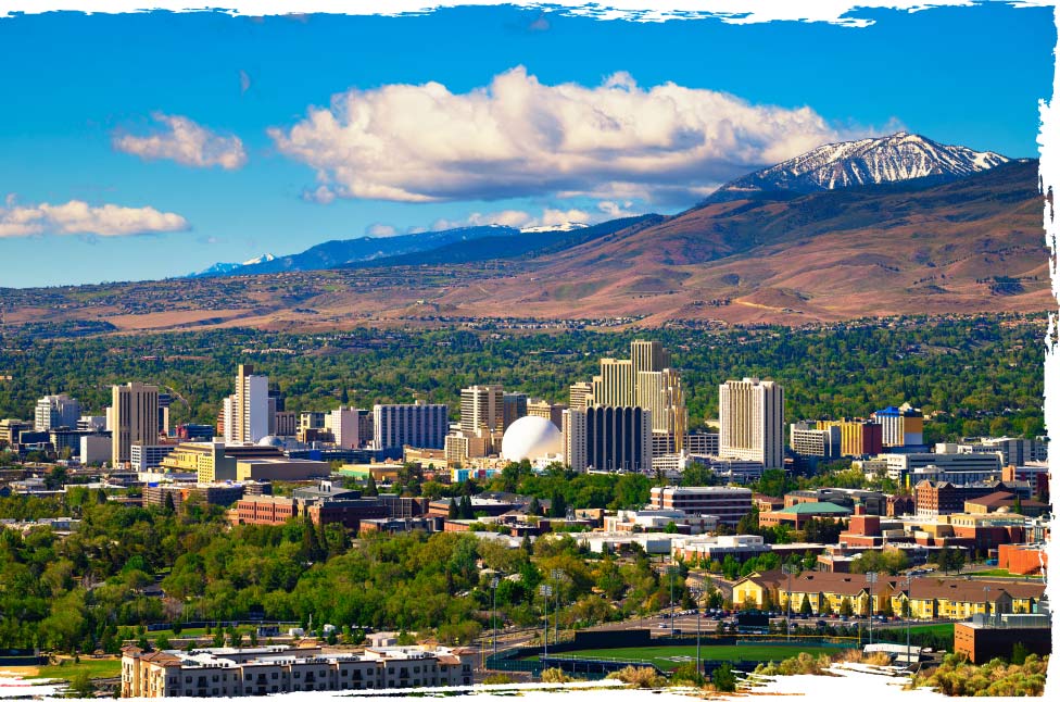 aerial photo of reno